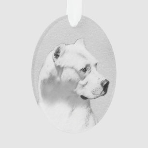 Dogo Argentino Malerei - Original Dog Art Ornament