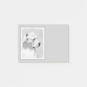 Dogo Argentino Malerei - Original Dog Art Post-it Klebezettel