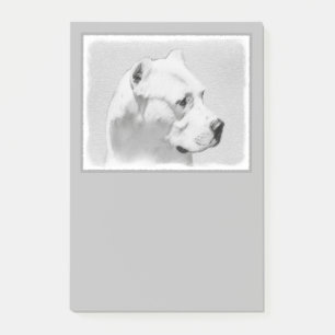 Dogo Argentino Malerei - Original Dog Art Post-it Klebezettel