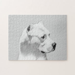 Dogo Argentino Malerei - Original Dog Art Puzzle