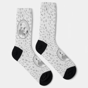 Dogo Argentino Malerei - Original Dog Art Socken