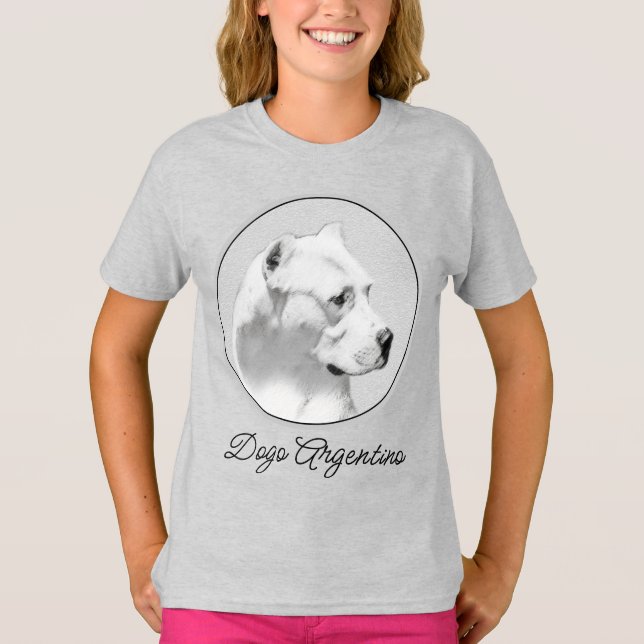 Dogo Argentino Malerei - Original Dog Art T - Shir T-Shirt (Vorderseite)