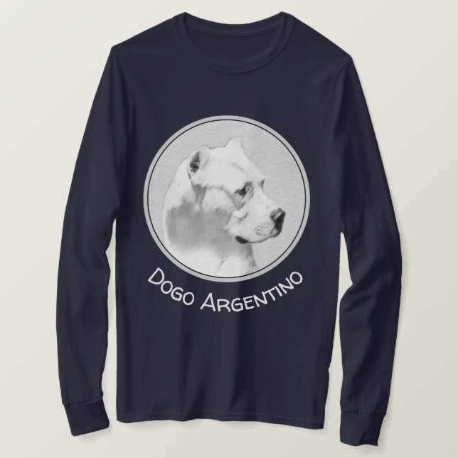 Dogo Argentino Malerei - Original Dog Art T-Shirt (Design vorne)
