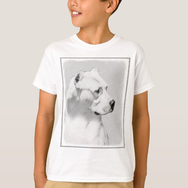 Dogo Argentino Malerei - Original Dog Art T-Shirt (Vorderseite)