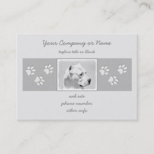 Dogo Argentino Malerei - Original Dog Art Visitenkarte