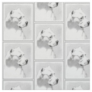 Dogo Argentino Malerei - Original Hund Kunst Stoff