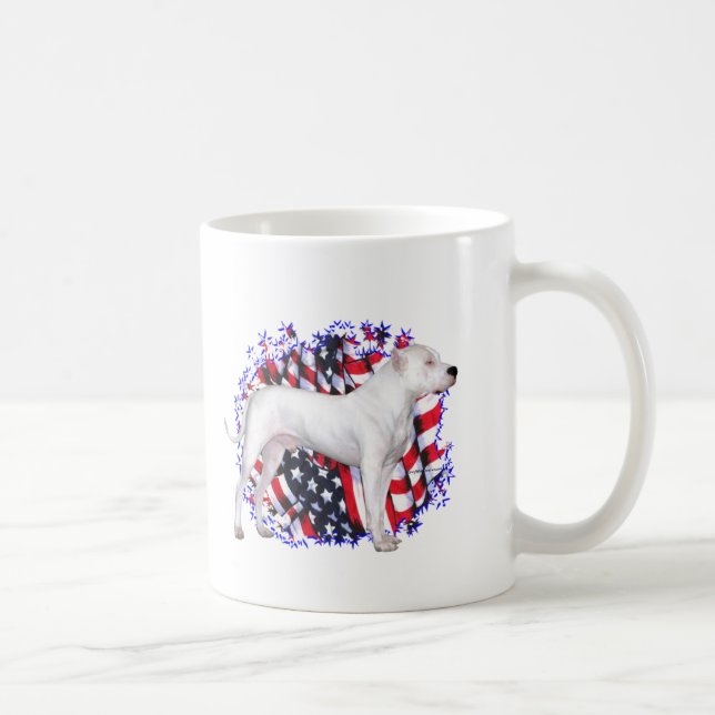 Dogo Argentino Patriot Kaffeetasse (Rechts)