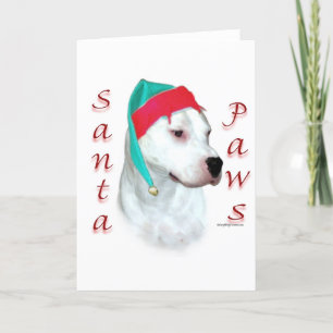 Dogo Argentino Santa Paws Feiertagskarte