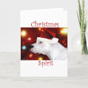Dogo Argentino Weihnachtsgeist Feiertagskarte