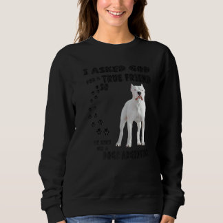 Dogo Argentino Zitat Mama Vater Drucken argentinis Sweatshirt