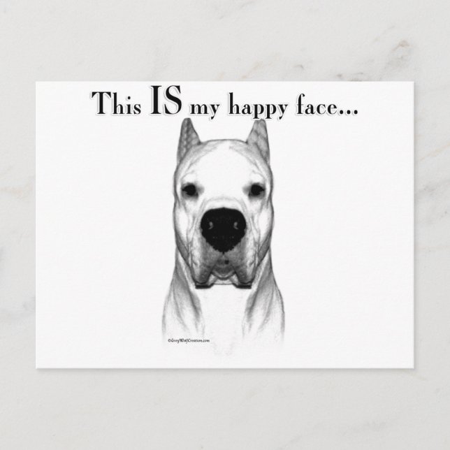 Dogo Happy Face Postkarte (Vorderseite)