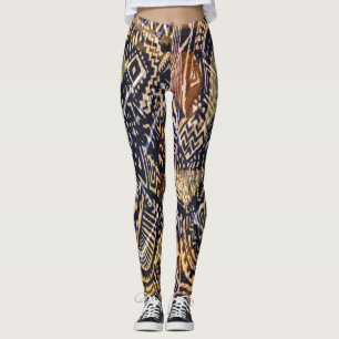 Dogon Schlamm-Stoff-Druck Leggings
