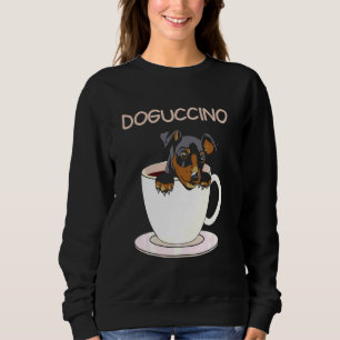 Dogpuccino Haustier in einem Kaffee Cappuccino Dog Sweatshirt