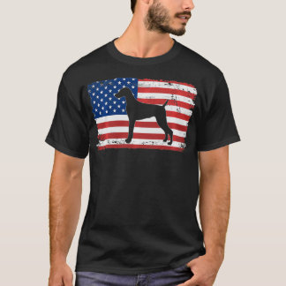 Dogs 365 Dogs 365 Vintage Weimaraner Dog US Americ T-Shirt