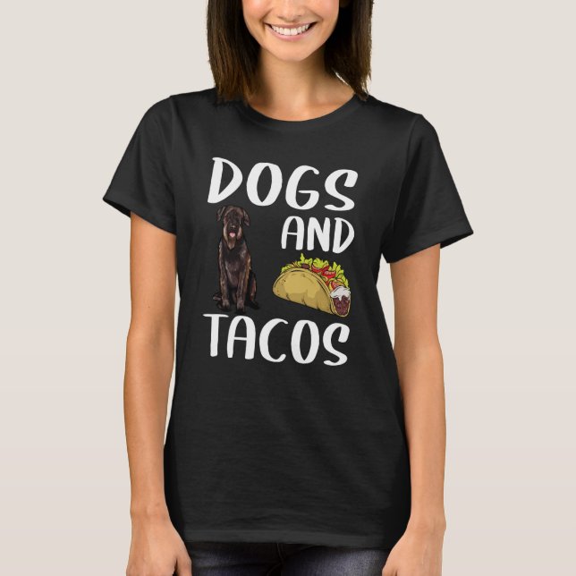 Dogs And Tacos Giant Schnauzer Mexican Food T-Shirt (Vorderseite)