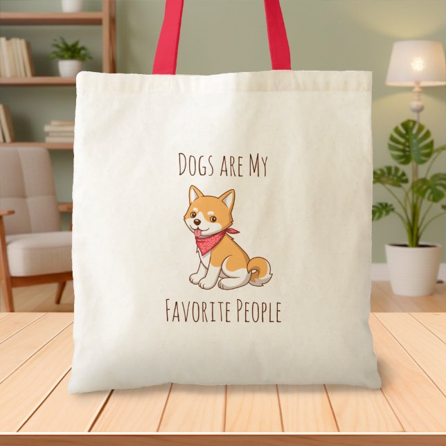 Dogs are my Favorite People Puppy Dog Shiba Inu Tragetasche (Von Creator hochgeladen)