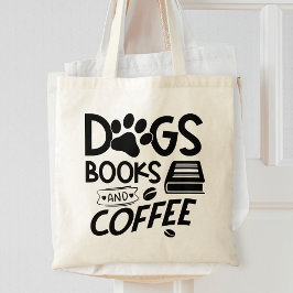 Dogs Books Coffee Typografy Sprichwort Reading Quo Tragetasche