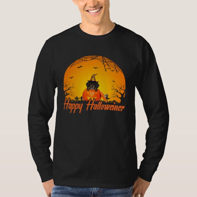 Dogs  Happy Halloweiner Dachshund Halloween T-Shirt (Vorderseite)