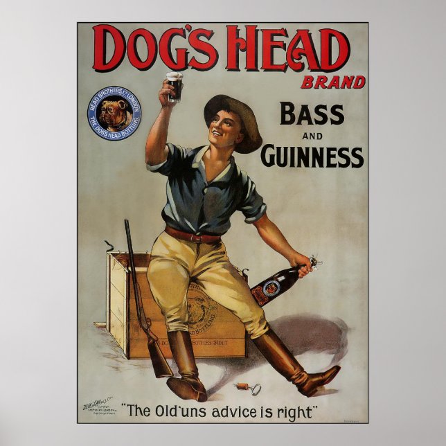 Dog's Head Bass and Guinness Poster (Vorne)