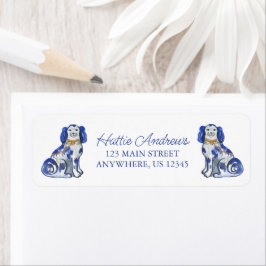 Dogs im Wasserfarbenbereich geben das Adressetiket