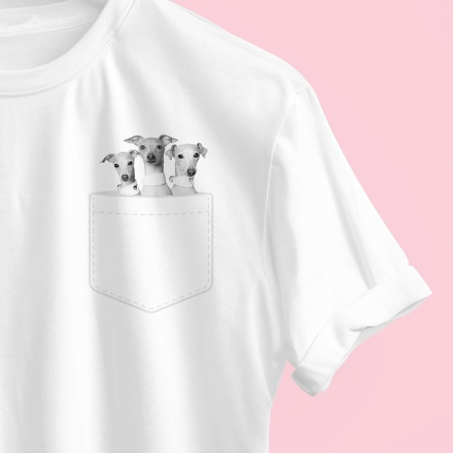 Dogs In Pocket | Custom Pet Photo Meeko The Iggy T-Shirt (Von Creator hochgeladen)