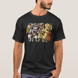Dogs Jazz Musicians T-Shirt