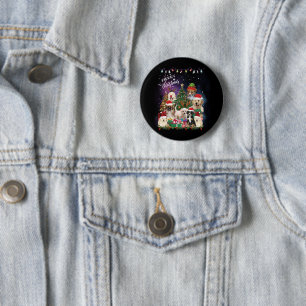 Dogs Merry Christmas Light Button