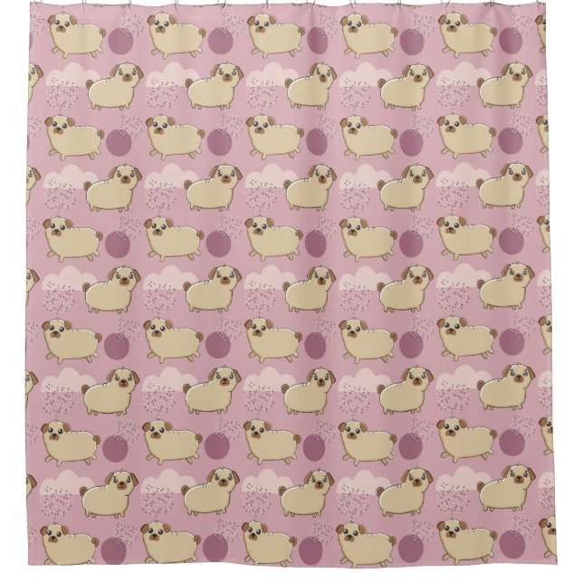 Dogs Pattern Duschvorhang (Vorderseite)