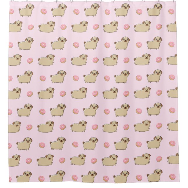 Dogs Pattern Duschvorhang (Vorderseite)