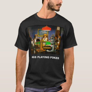 Dogs Playing Poker Classic Artwork Art Work Doggie T-Shirt