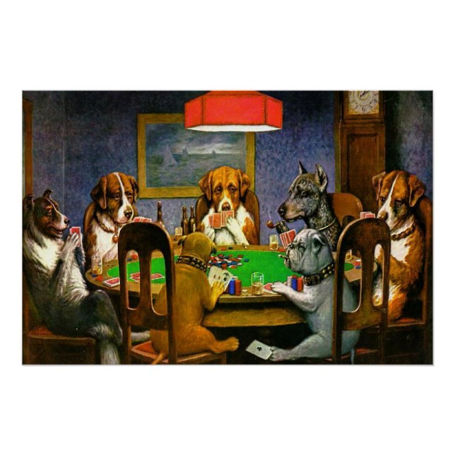 Dogs Playing Poker Poster (Vorderseite)