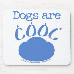 DOGS sind Cool Paw Print Mousepad