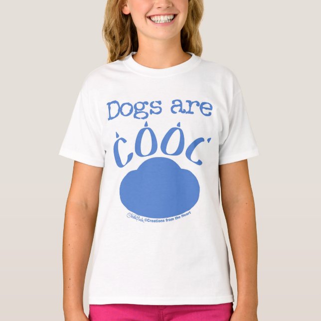 DOGS sind Cool Paw Print T-Shirt (Vorderseite)