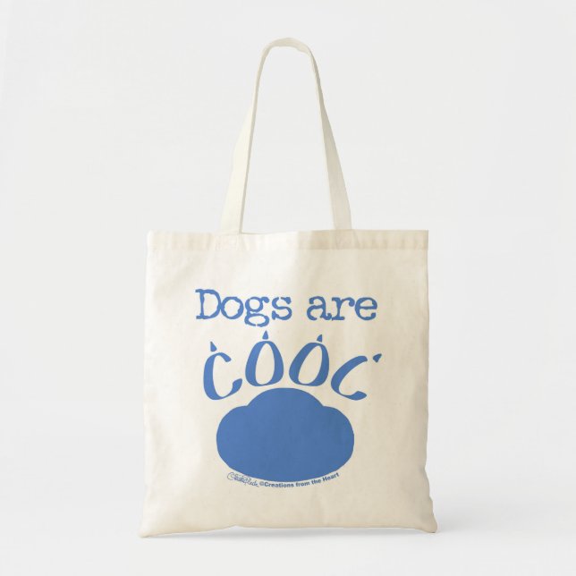 DOGS sind Cool Paw Print Tragetasche (Vorne)