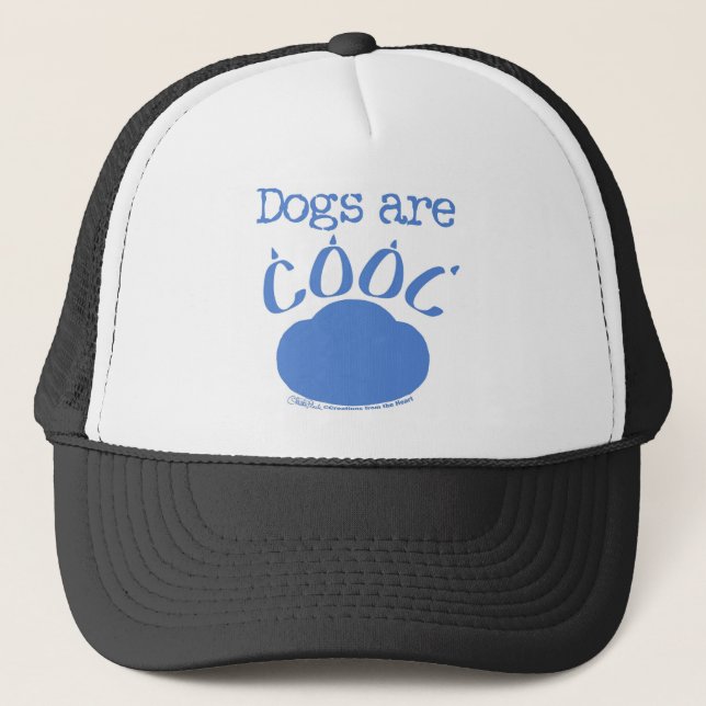 DOGS sind Cool Paw Print Truckerkappe (Vorderseite)