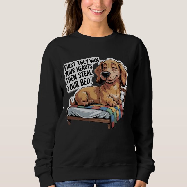 DOGS STEALING BEDS  SWEATSHIRT (Vorderseite)