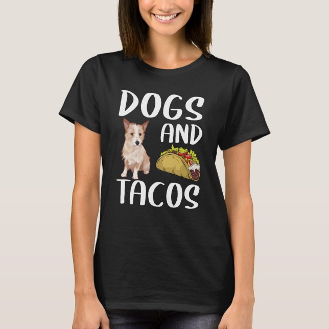 Dogs & Tacos Portuguese Podengo Pequeno Mexican Fo T-Shirt (Vorderseite)