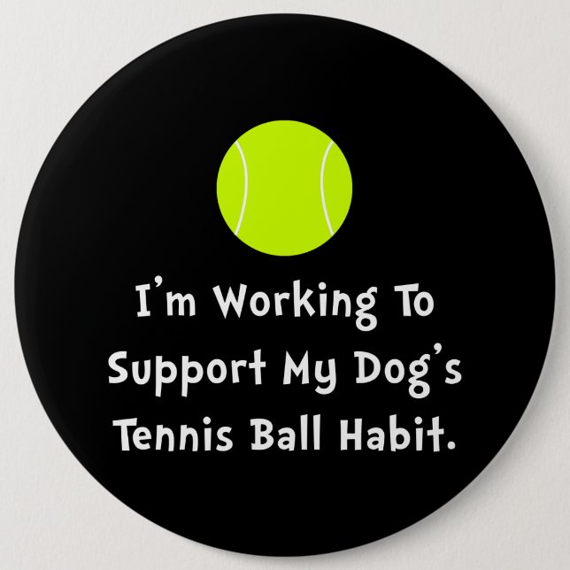 Dogs Tennis Ball Button (Vorderseite)