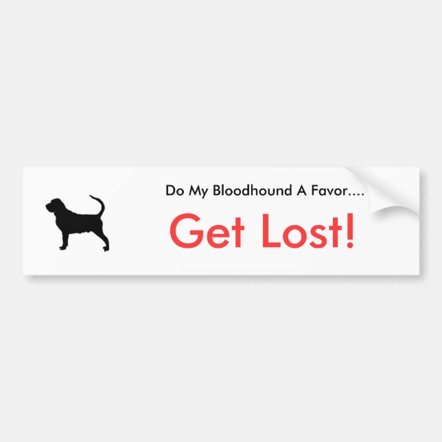 Dogsilhouette-Bluthund-t, tun meinen Bluthund A… Autoaufkleber (Vorne)