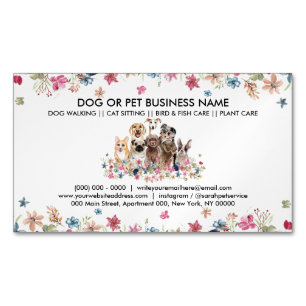 Dogsitter or pet boutique magnetische visitenkarte