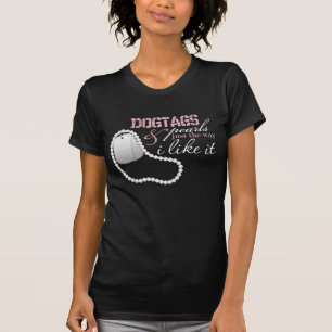 Dogtags u. Perlen gerade die Weise mag ich es T-Shirt