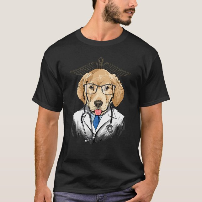 Dogtor Labrador Retriever Vet Doctor T-Shirt (Vorderseite)