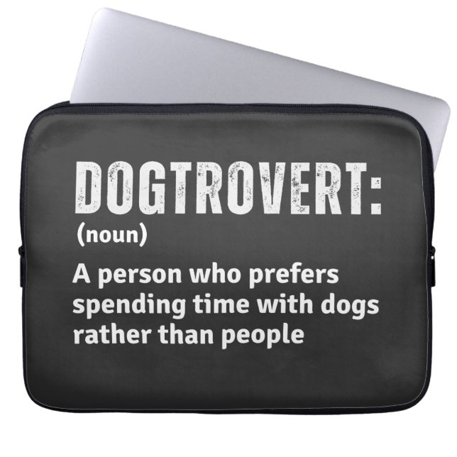 Dogtrovert Definition Funny stellt Hundeltern vor Laptopschutzhülle (Vorderseite)