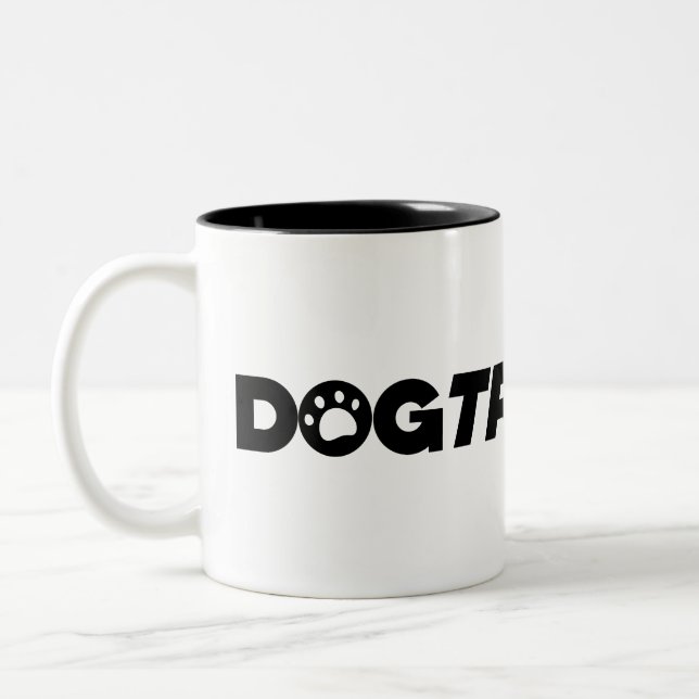 Dogtrovert - der introvertierte Hundehalter Zweifarbige Tasse (Links)