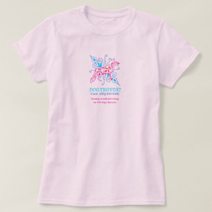 Dogtrovert Deutscher Schäferhund Florale Abstrakti T-Shirt