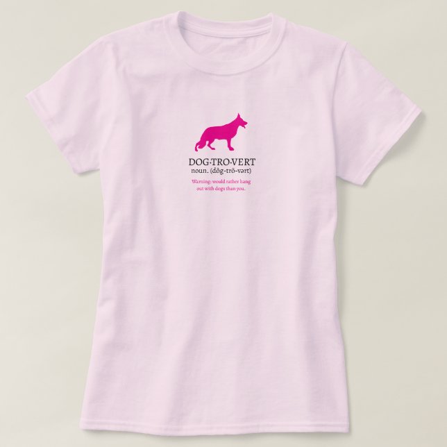 Dogtrovert Deutscher Schäferhund  T-Shirt (Design vorne)
