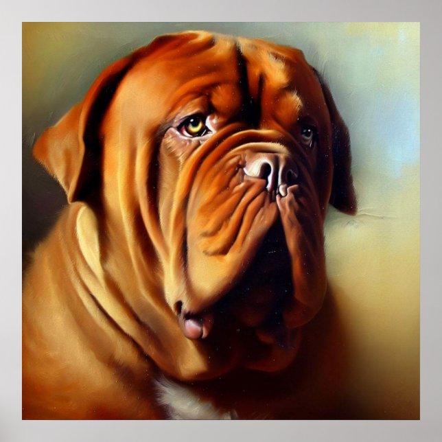 Dogue de Bordeaux Dog Poster (Vorne)
