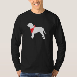Dogue De Bordeaux Dog Wearing Red Bandana T-Shirt