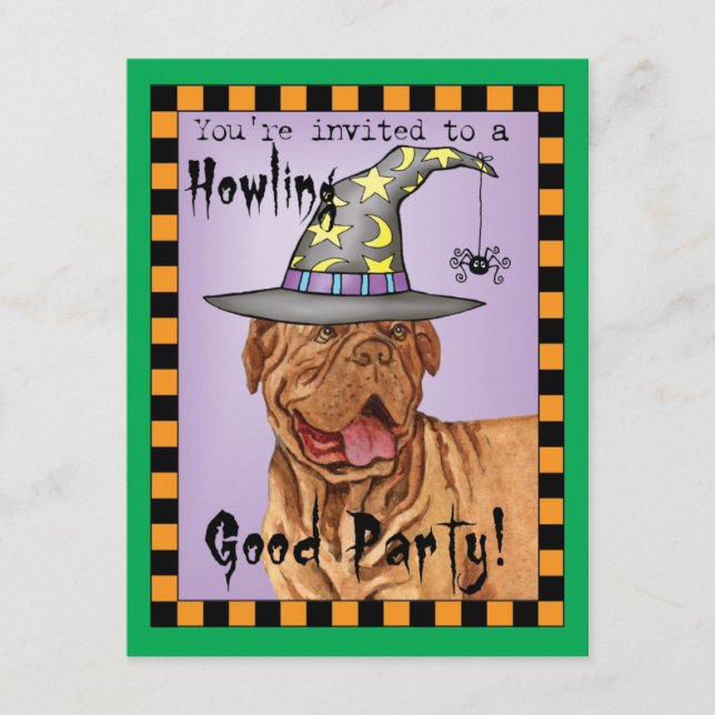 Dogue de Bordeaux Einladung (Vorderseite)