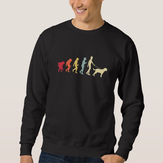 Dogue de Bordeaux Evolution Retro Vintage Sweatshirt (Vorderseite)